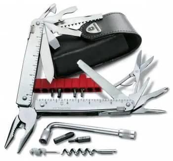 Мультитул Victorinox SwissTool X Plus, 37 функций,  серебристый [3.0338.l]